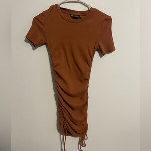 Zara brown T-shirt dress